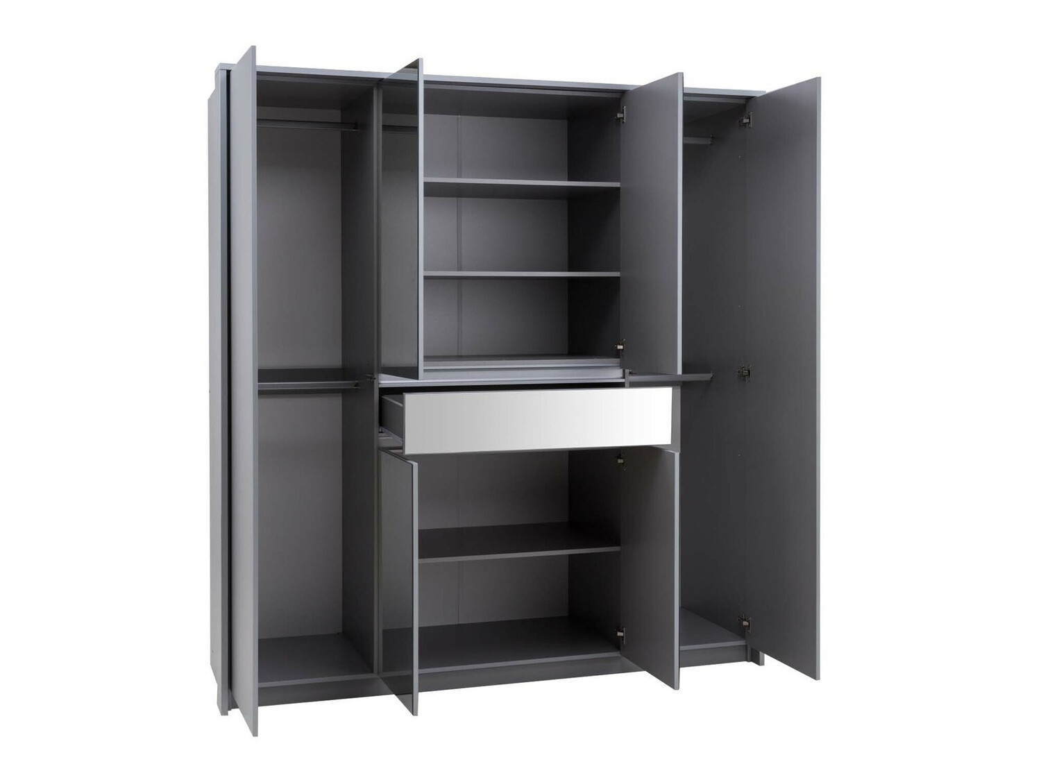 Kledingkast Honolulu 135 (Grijs)