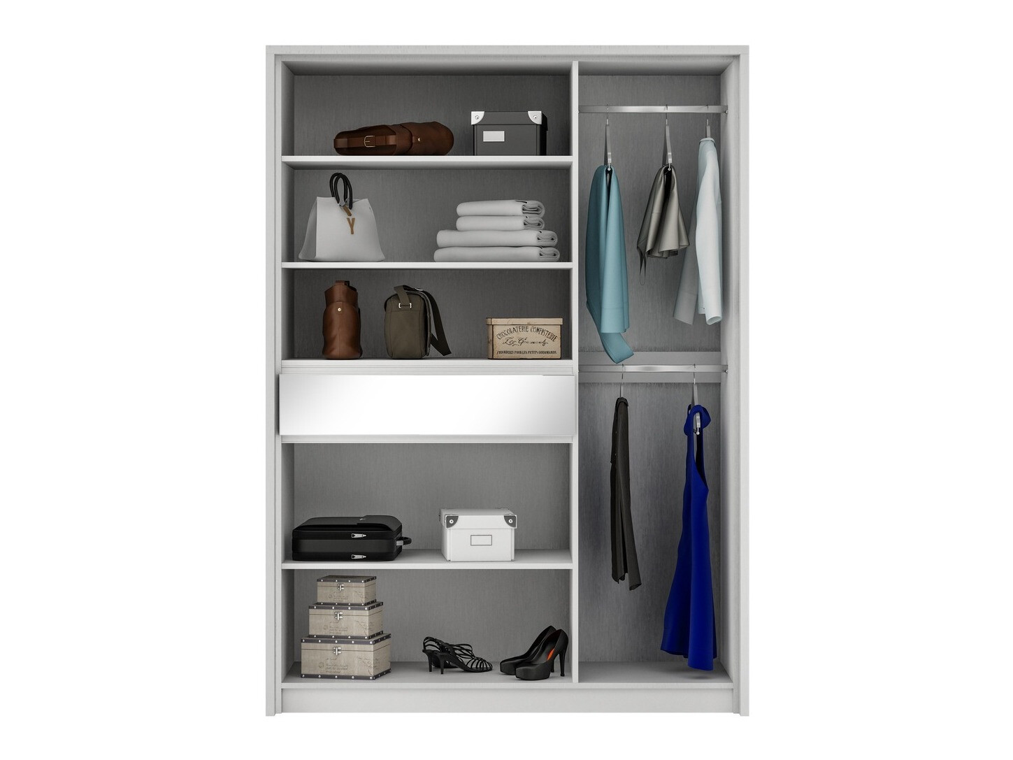 Kledingkast Honolulu 141 (Grafiet)