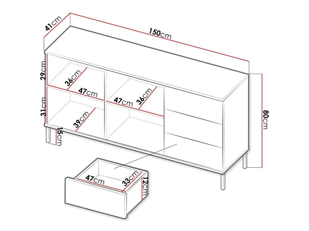 Ladekast Lomsore 104 (Licht hout)
