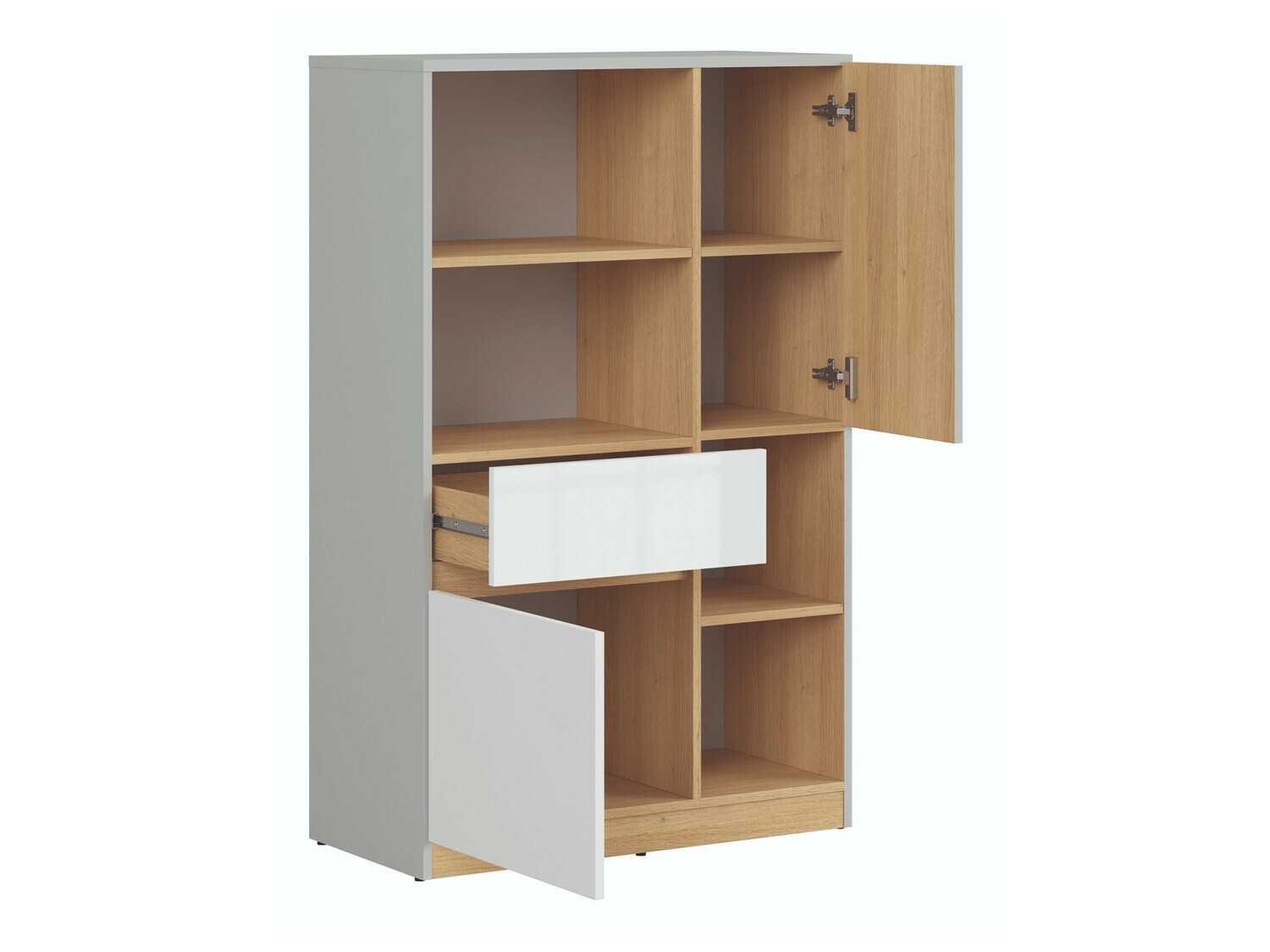 Boekenkast Nuevaru 101 (Glanzend wit)