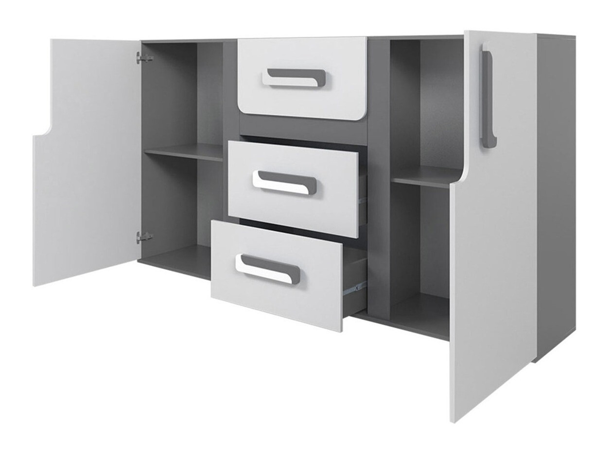 Ladekast Aviseve 102 (Antraciet + Wit)