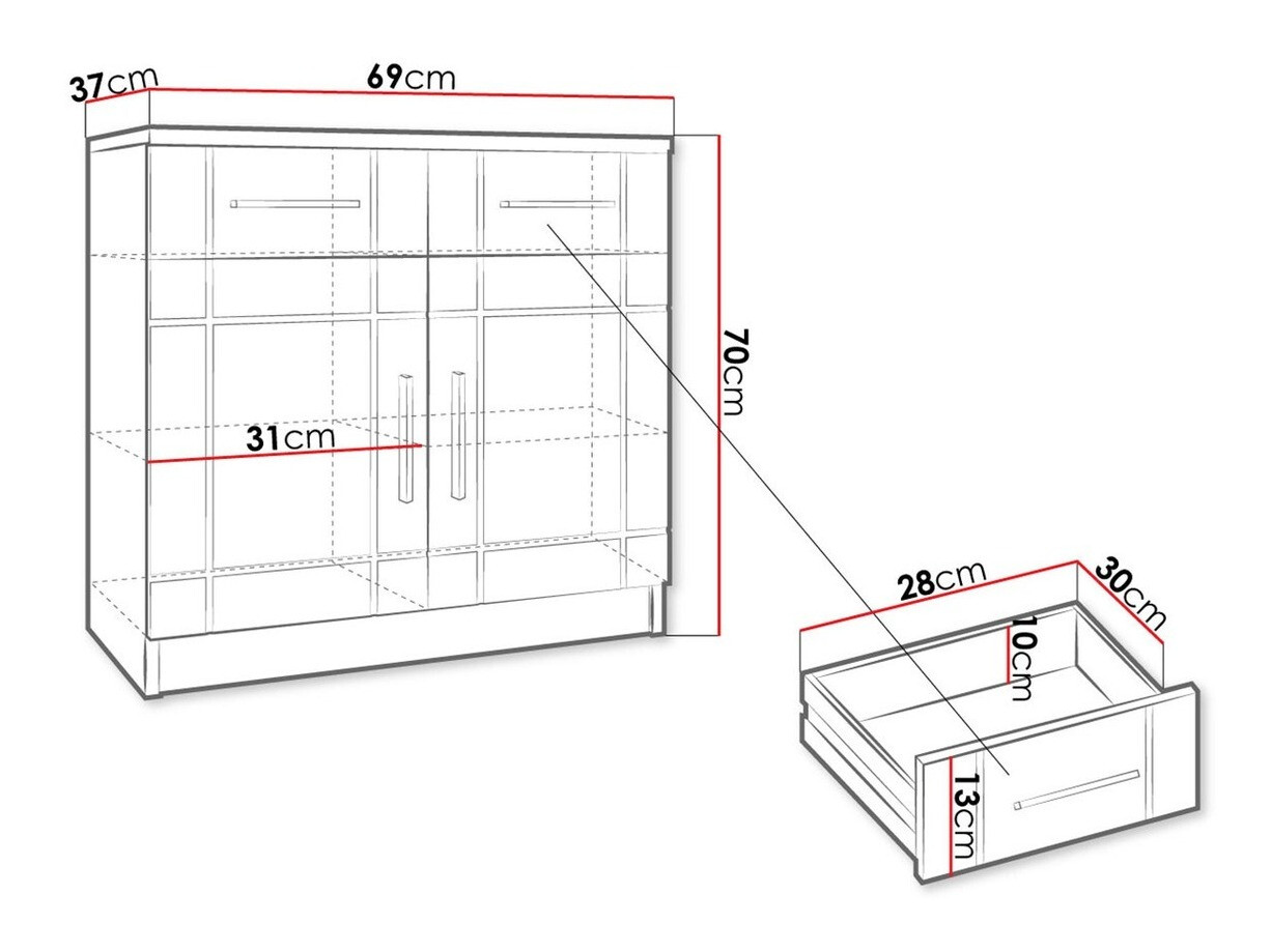 Ladekast Bacces (Sonoma eik)