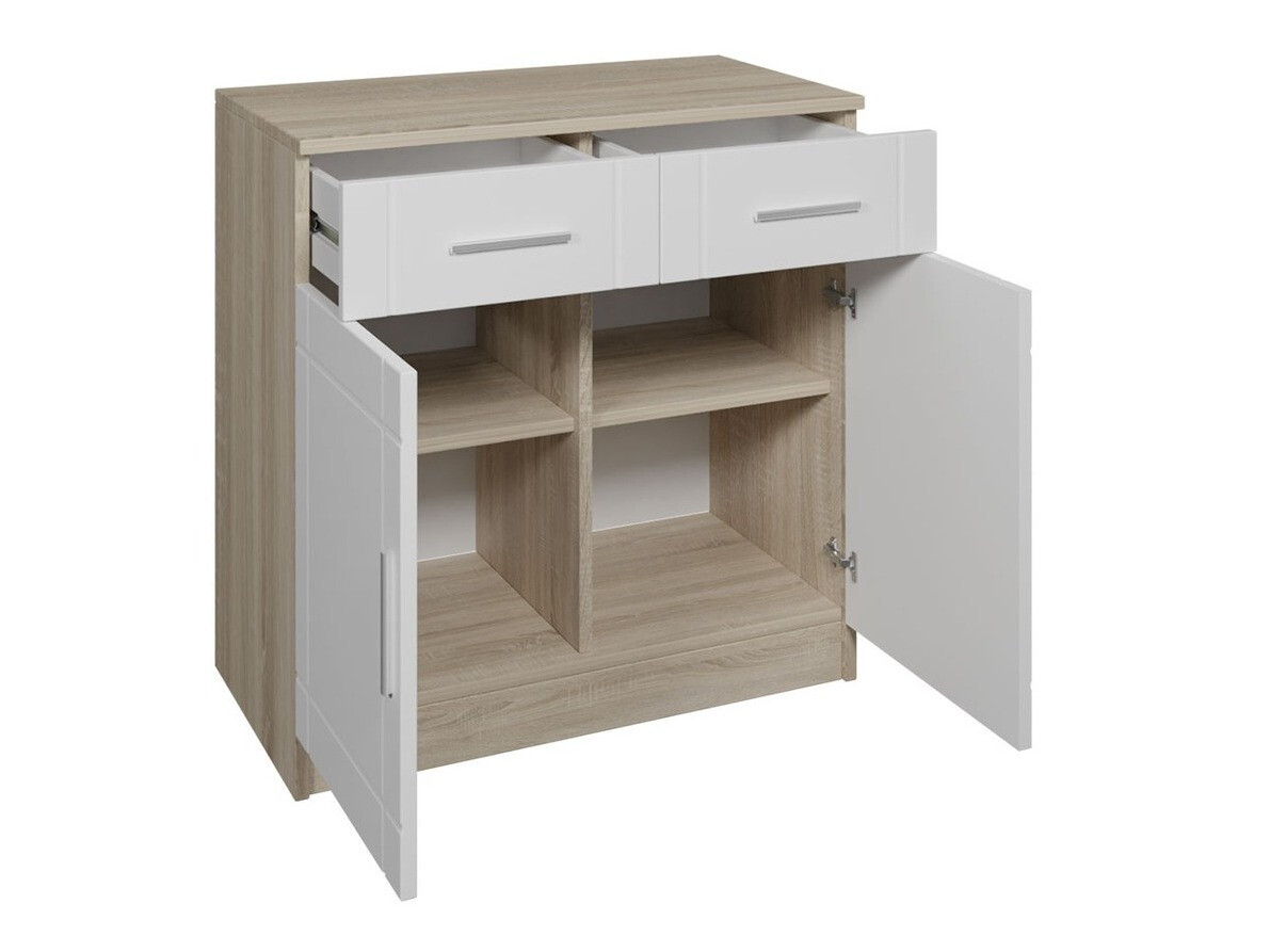 Ladekast Tucson 144 (Sonoma eik + Wit)