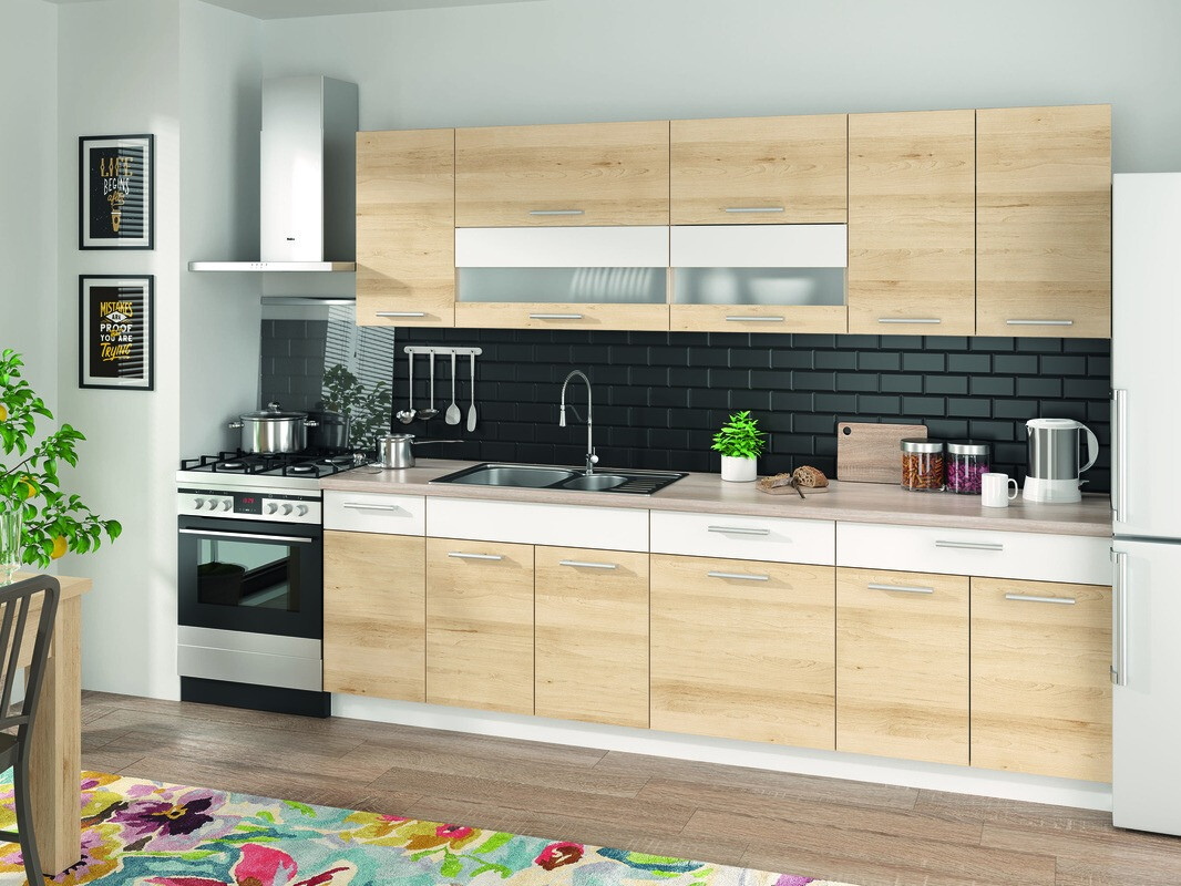 Modulaire kast met lade en deuren Mode Beech 113