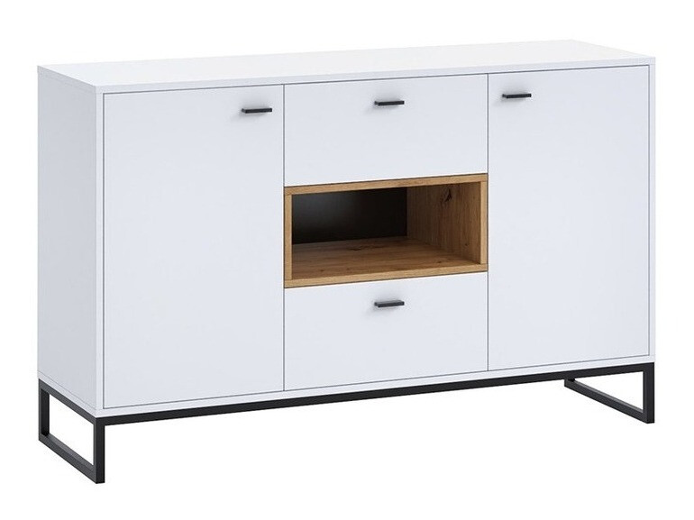 Ladekast Baltesi 104 (Wit + Artisan eiken)