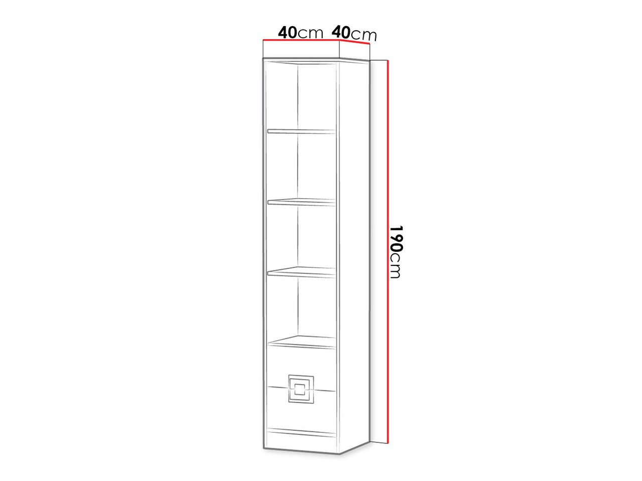 Boekenkast Balvire 107 (Licht eiken + Wit)