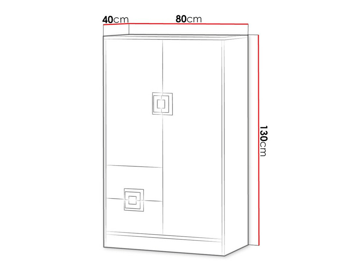 Ladekast Balvire 108 (Licht eiken + Wit + Roze)