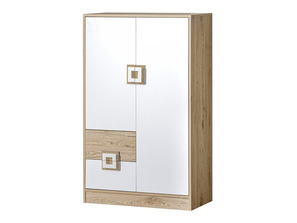 Ladekast Balvire 108 (Licht eiken + Wit)