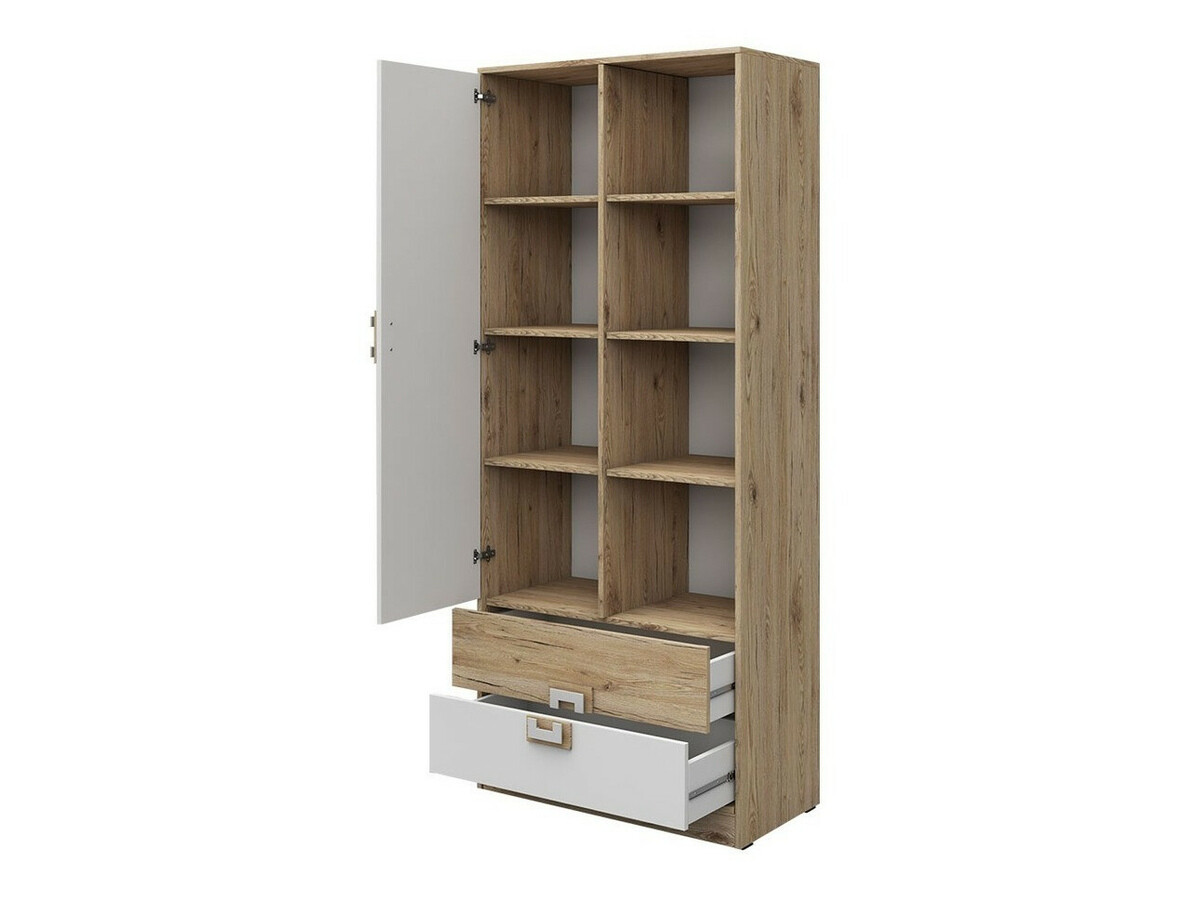 De reeks van de kinderkamer Balvire 116 (Licht eiken + Wit)