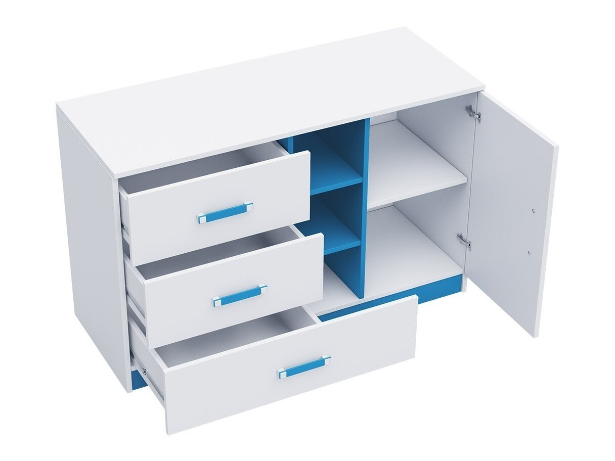 De reeks van de kinderkamer Lorlare 118 (Wit + Grijs)
