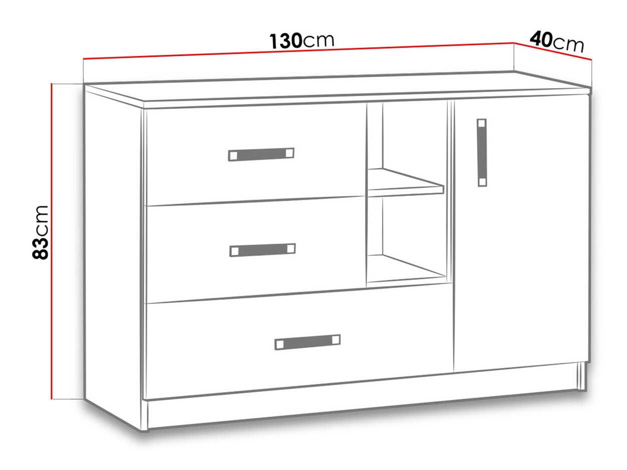 De reeks van de kinderkamer Lorlare 118 (Wit + Grijs)
