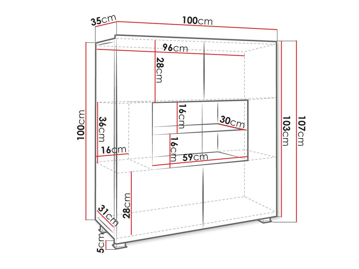 Dressoir Tivdalu 100 (Gouden eik)