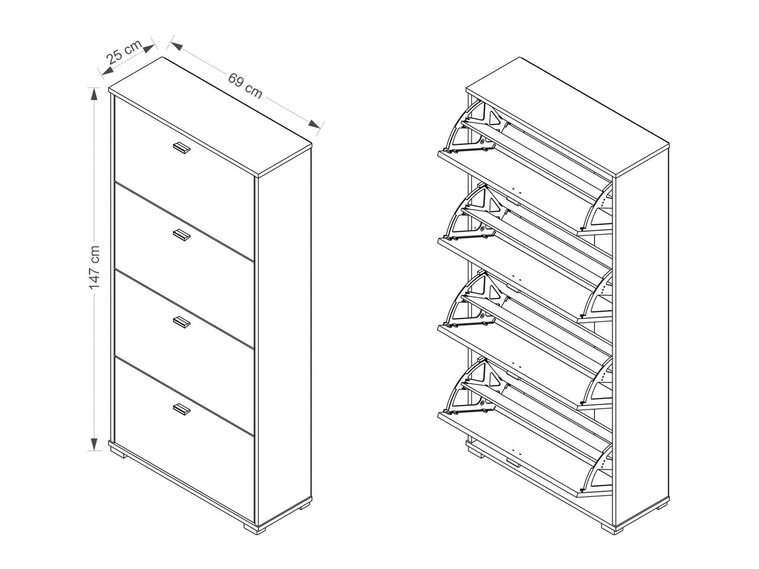 Schoenenkast Fenmora 103 (Sonoma eik)