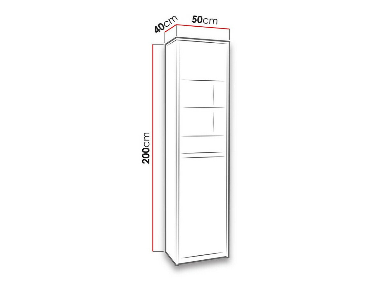 Boekenkast Fivelbo 113 (Klooster eik + Glanzend zwart)