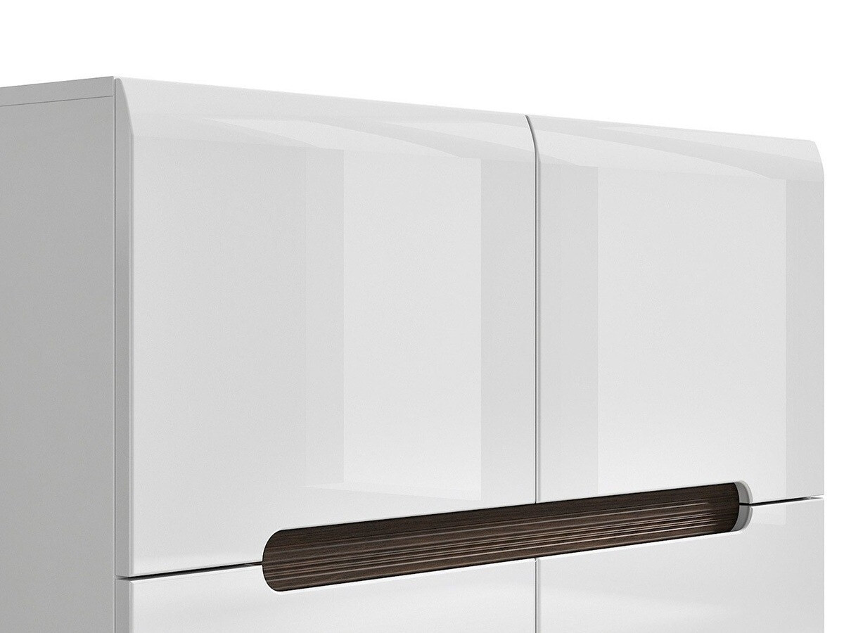 Dressoir Serveso 106 (Wit + Glanzend wit)