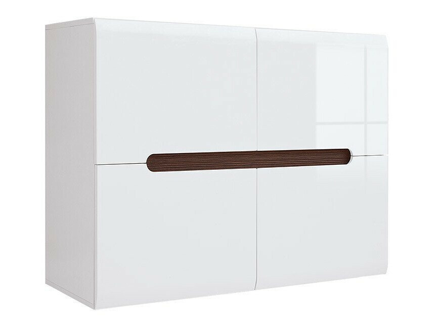 Dressoir Serveso 106 (Wit + Glanzend wit)