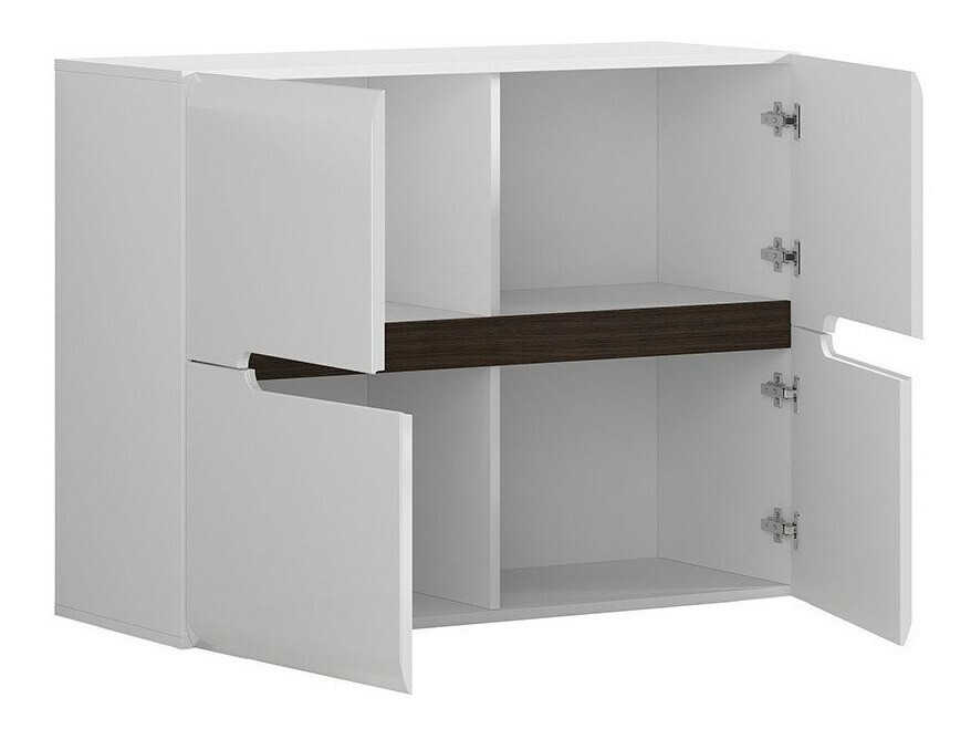Dressoir Serveso 106 (Wit + Glanzend wit)