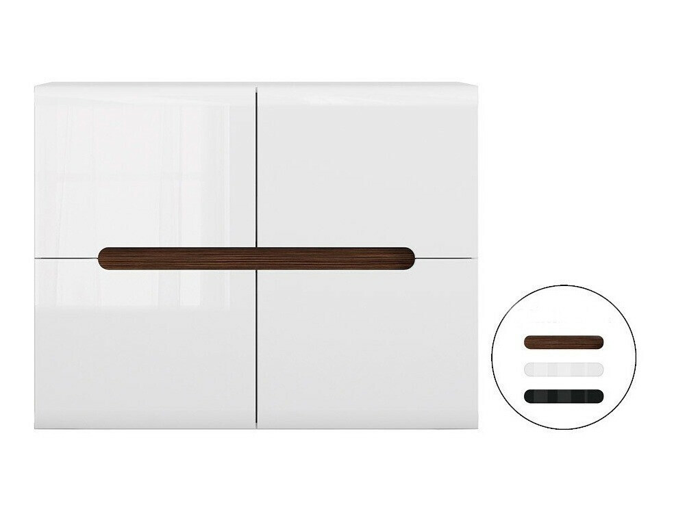 Dressoir Serveso 106 (Wit + Glanzend wit)