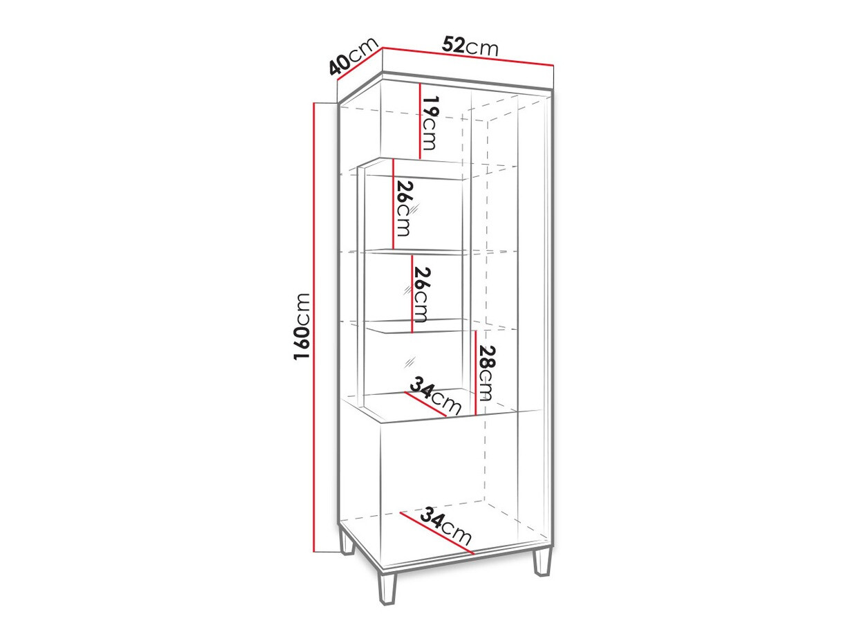 Boekenkast Livseri 110 (Wit + Glanzend wit)
