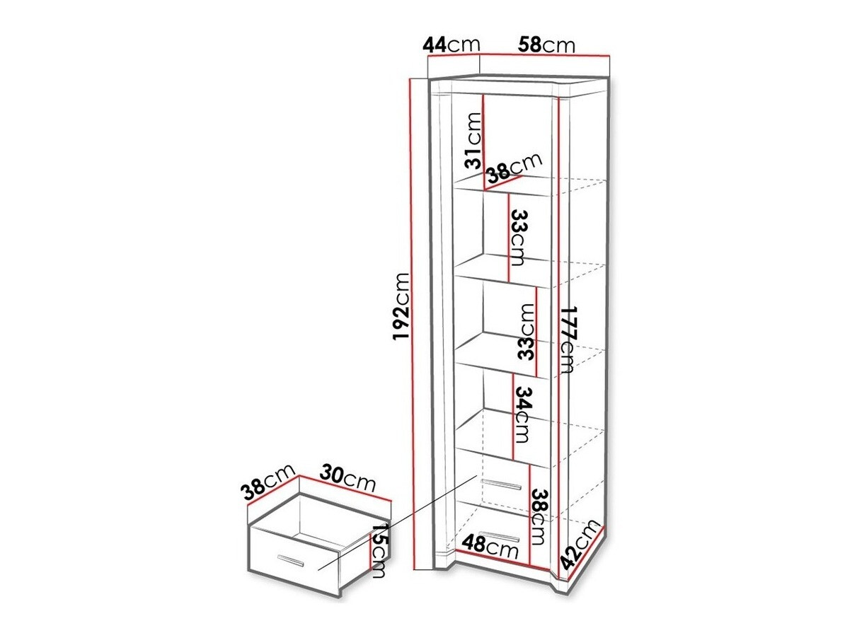 Boekenkast Lorelie 115 (Truffel)