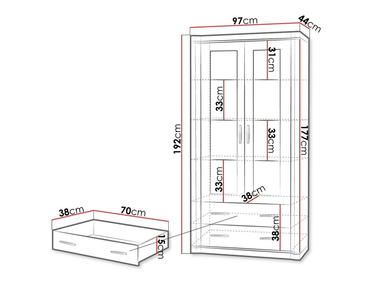 Boekenkast Lorelie 116 (Sonoma eik)