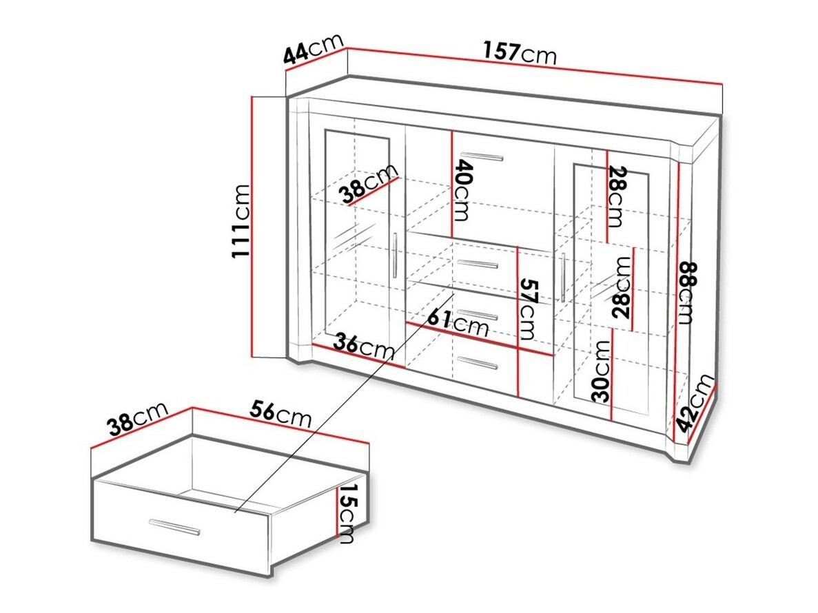 Ladekast Lorelie 106 (Sonoma eik)