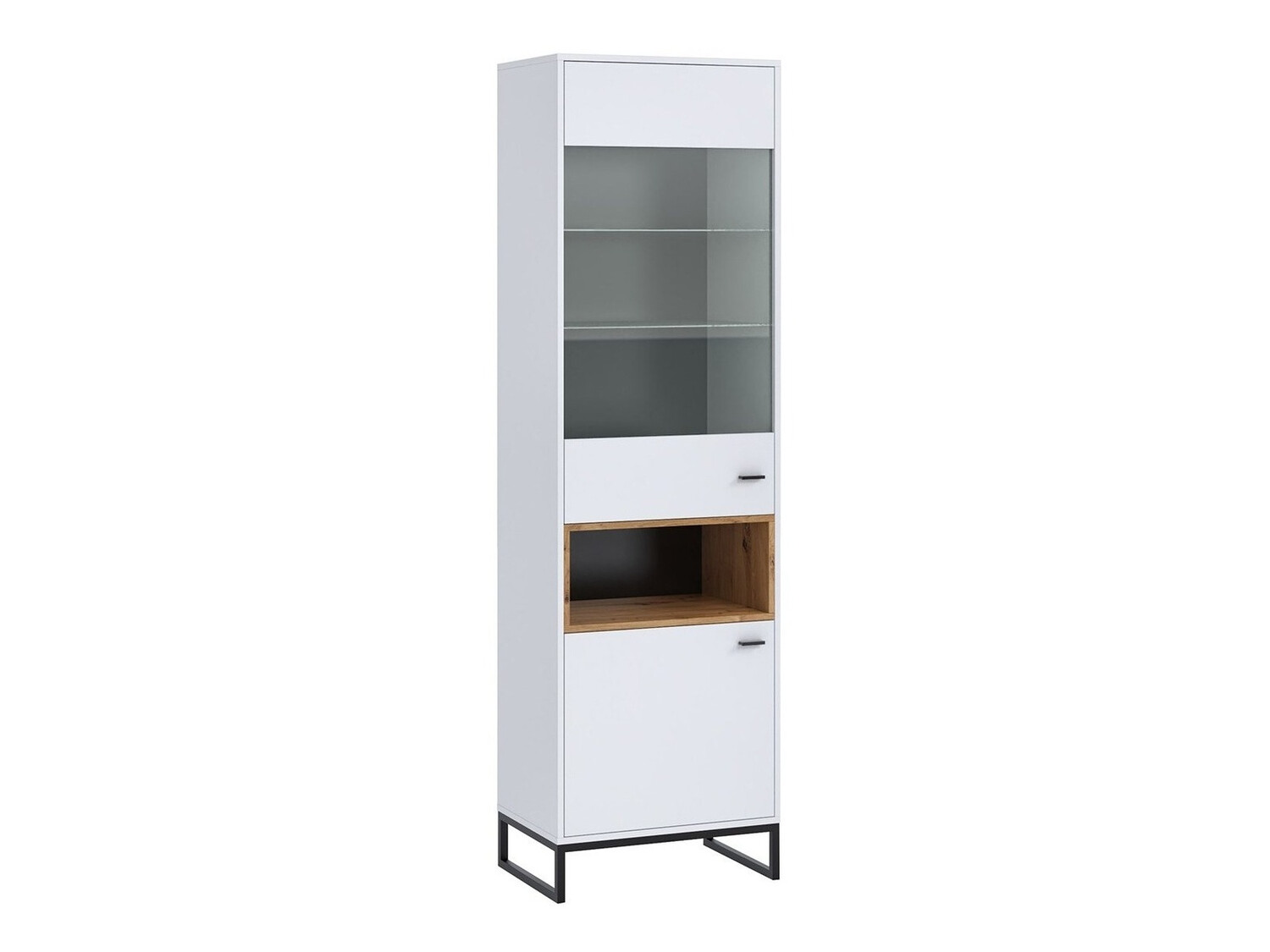 Boekenkast Baltesi 120 (Wit + Artisan eiken)