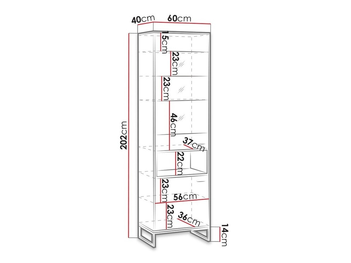 Boekenkast Baltesi 120 (Wit + Artisan eiken)
