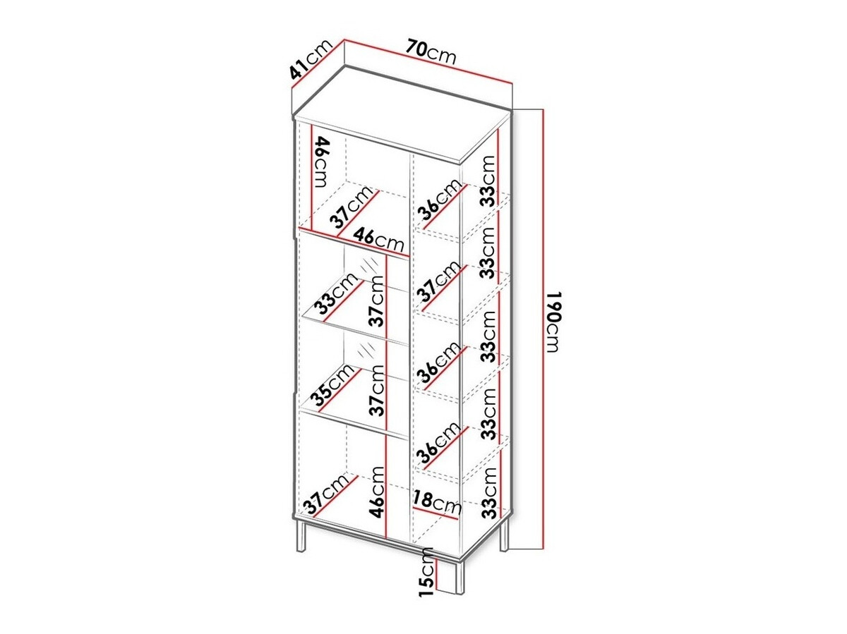 Boekenkast Lomsore 106 (Licht hout)