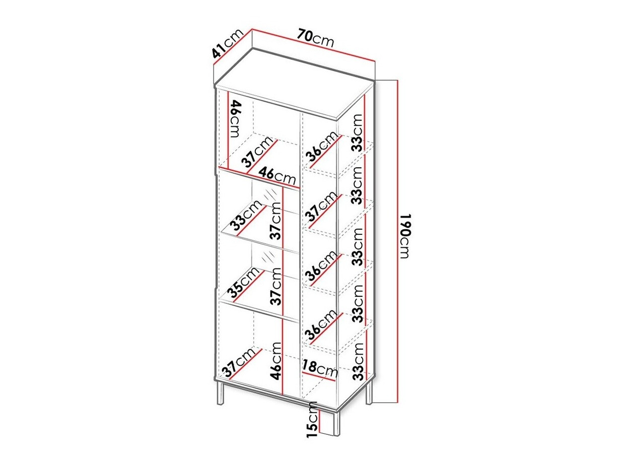 Boekenkast Lomsore 106 (Wit)