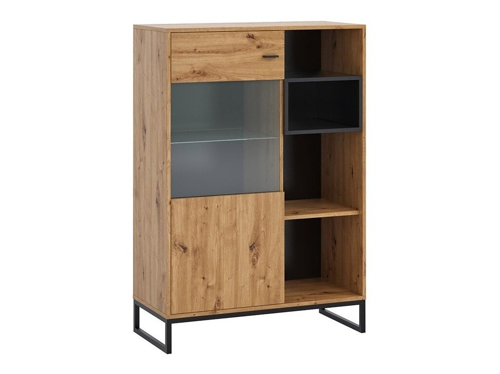 Dressoir Baltesi 107 (Artisan eiken + Zwart)