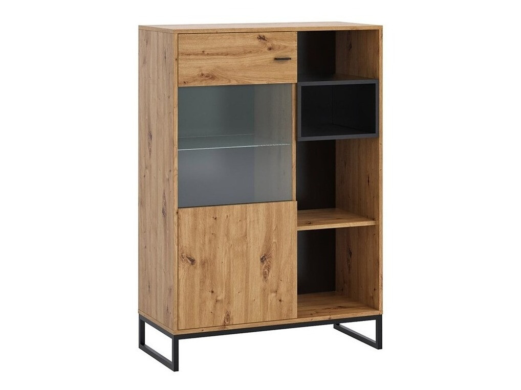 Dressoir Baltesi 107 (Artisan eiken + Zwart)
