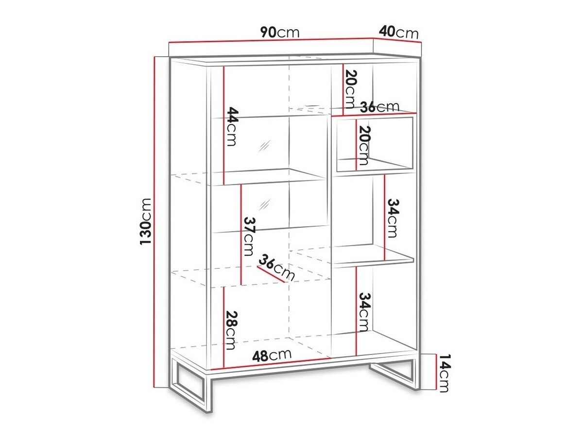 Dressoir Baltesi 107 (Artisan eiken + Zwart)