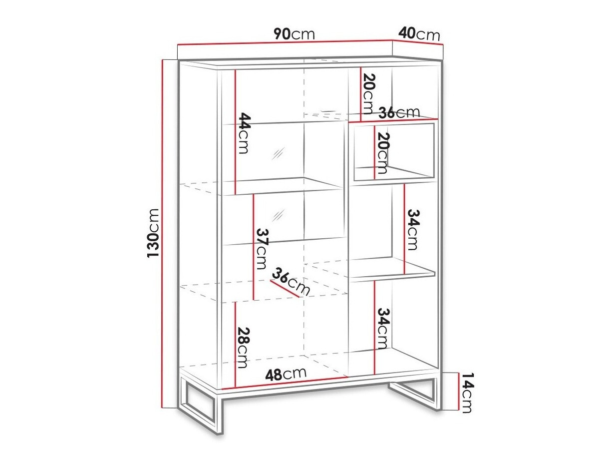 Dressoir Baltesi 107 (Wit + Artisan eiken)