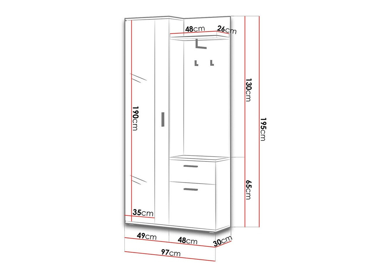 Gangmeubelset Stanton 103 (Truffel + Wit)