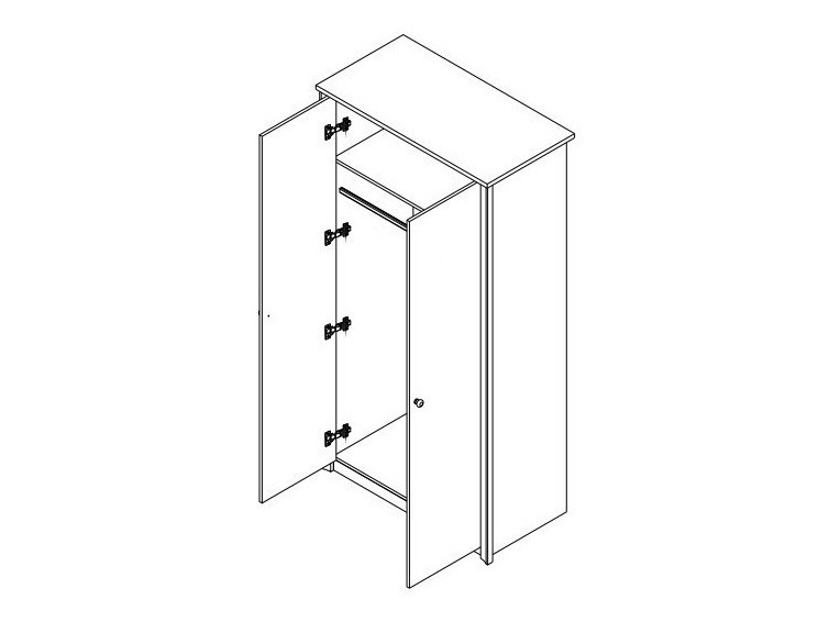 Kledingkast Elialo 111 (Donker Sonoma eik)