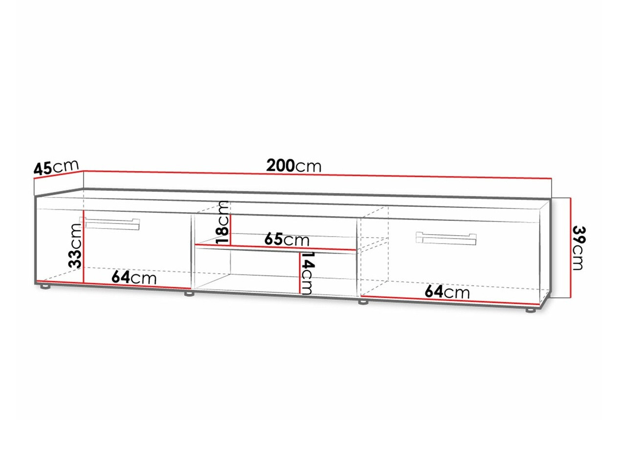 TV-meubel Cormiru 106 (Pruim + grafiet)
