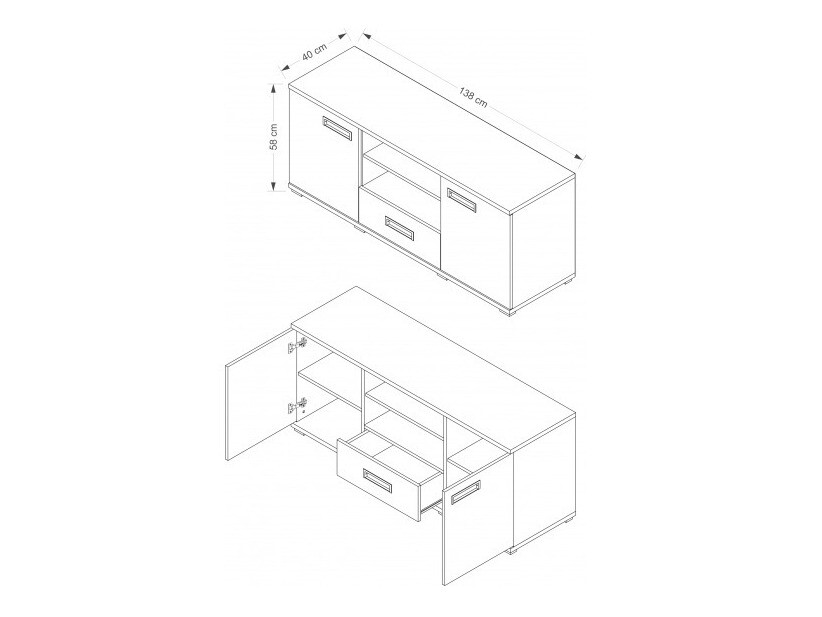 TV-meubel Elicavo 102 (Wengé)