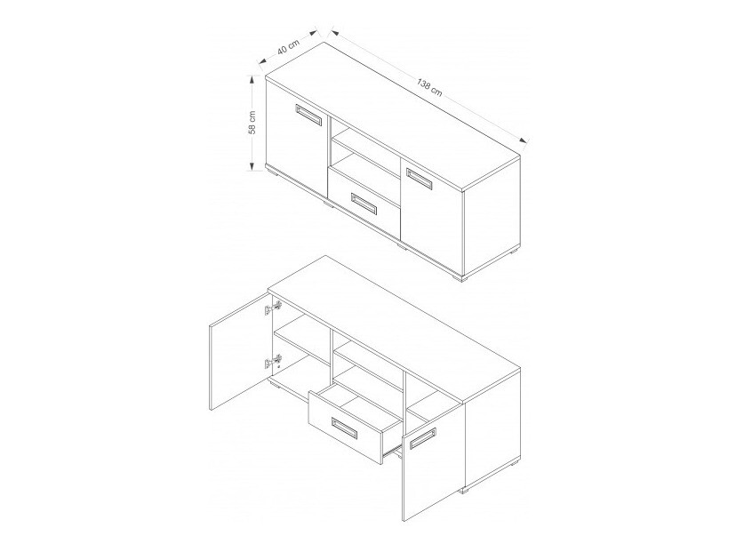 TV-meubel Elicavo 102 (Wit)