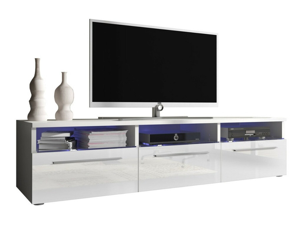 TV-meubel Nashville 100 (Wit + Glanzend wit)