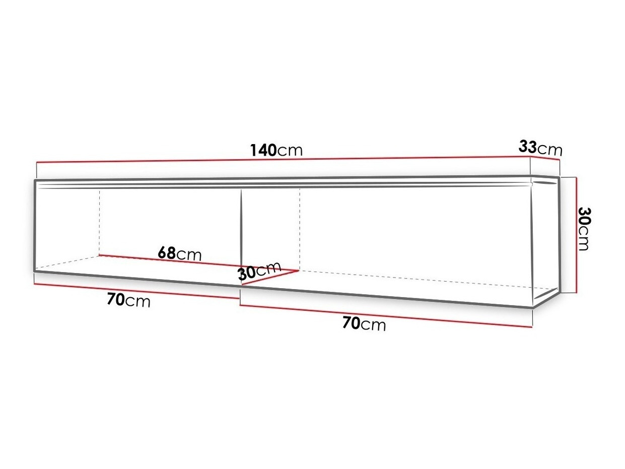 TV-meubel Sarasota 120 (Wit + Glanzend wit)