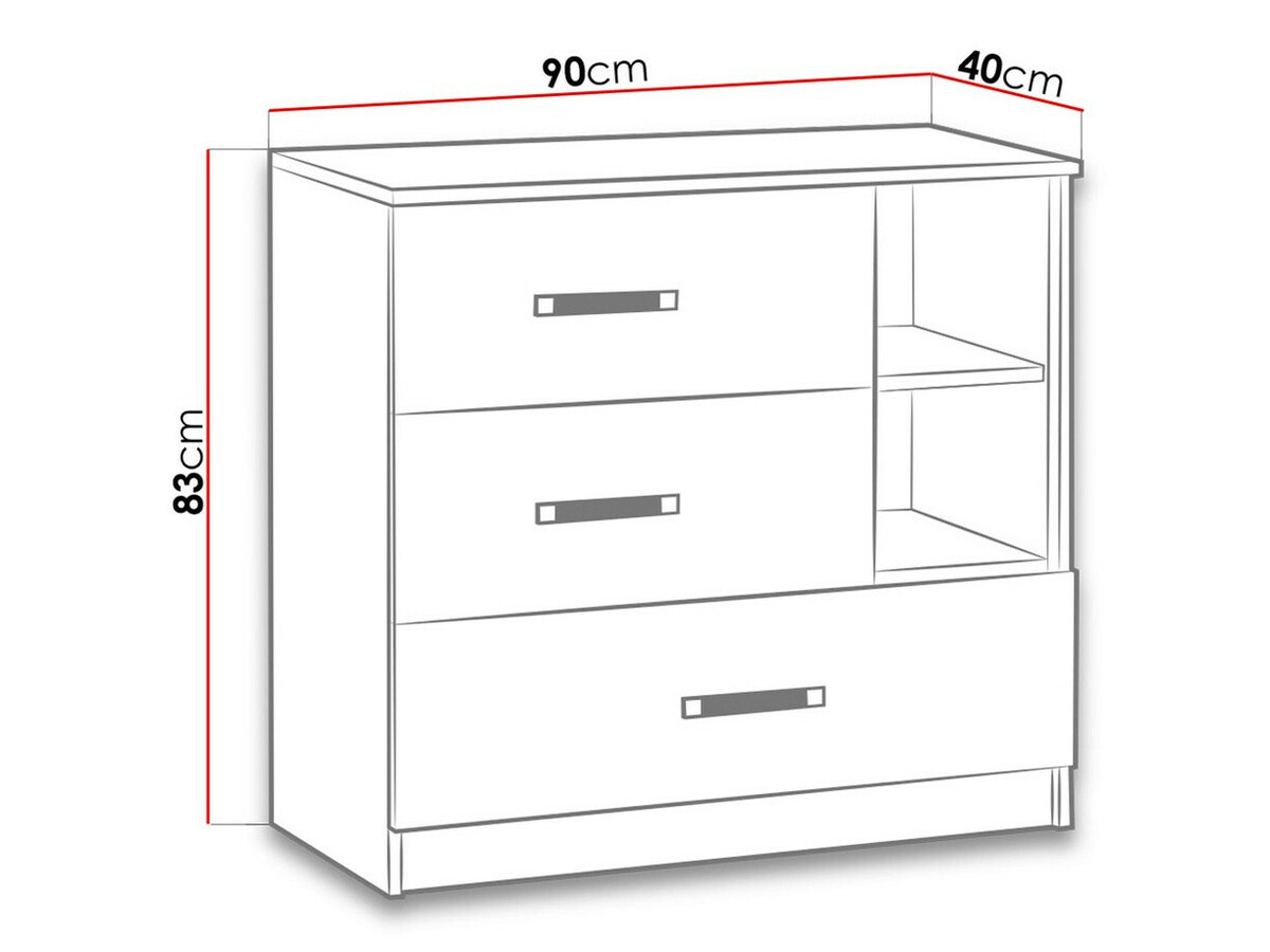 De reeks van de kinderkamer Lorlare 117 (Wit + Grijs)