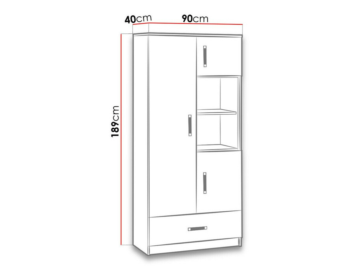 Boekenkast Lorlare 113 (Wit + Roze)