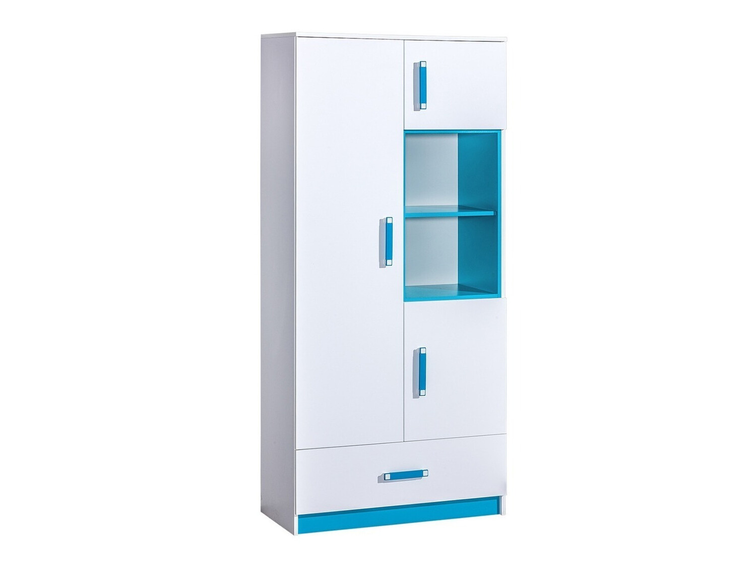 Boekenkast Lorlare 113 (Wit + Turquoise)
