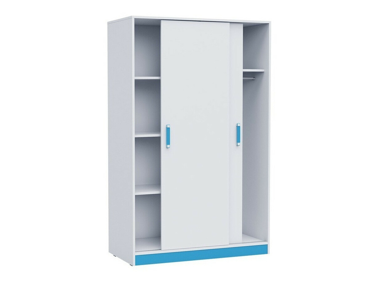 Kledingkast Lorlare 115 (Wit + Grijs)