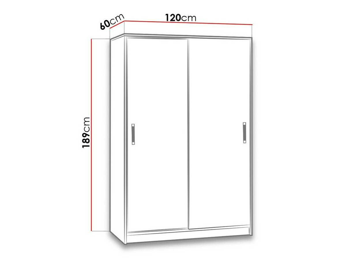 Kledingkast Lorlare 115 (Wit + Grijs)