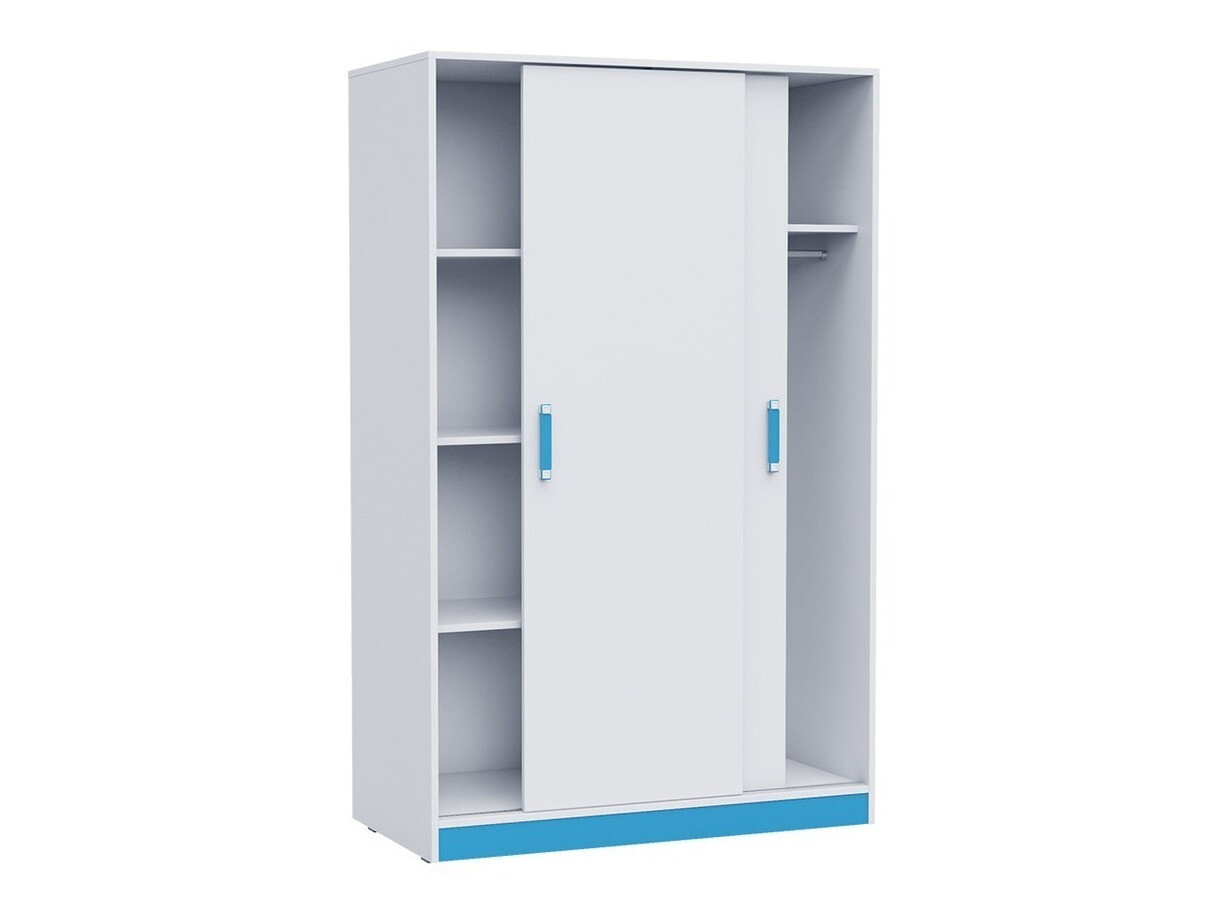 Kledingkast Lorlare 115 (Wit + Turquoise)