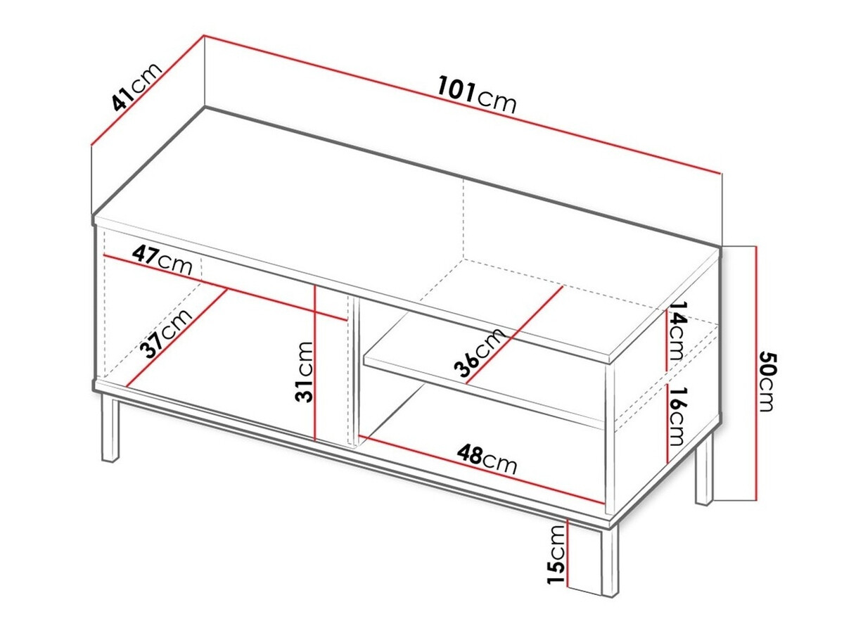 TV-meubel Lomsore 100 (Zwart)
