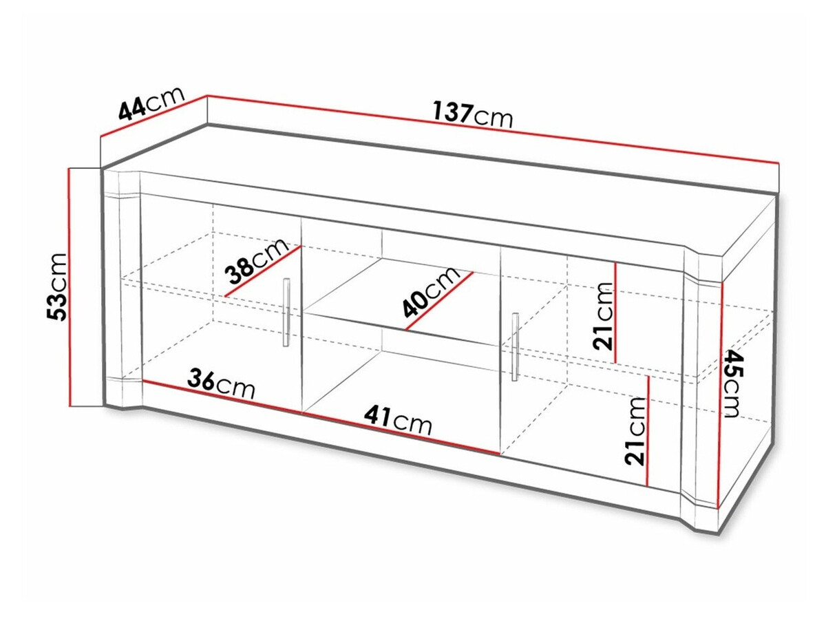 TV-meubel Lorelie 111 (Sonoma eik)