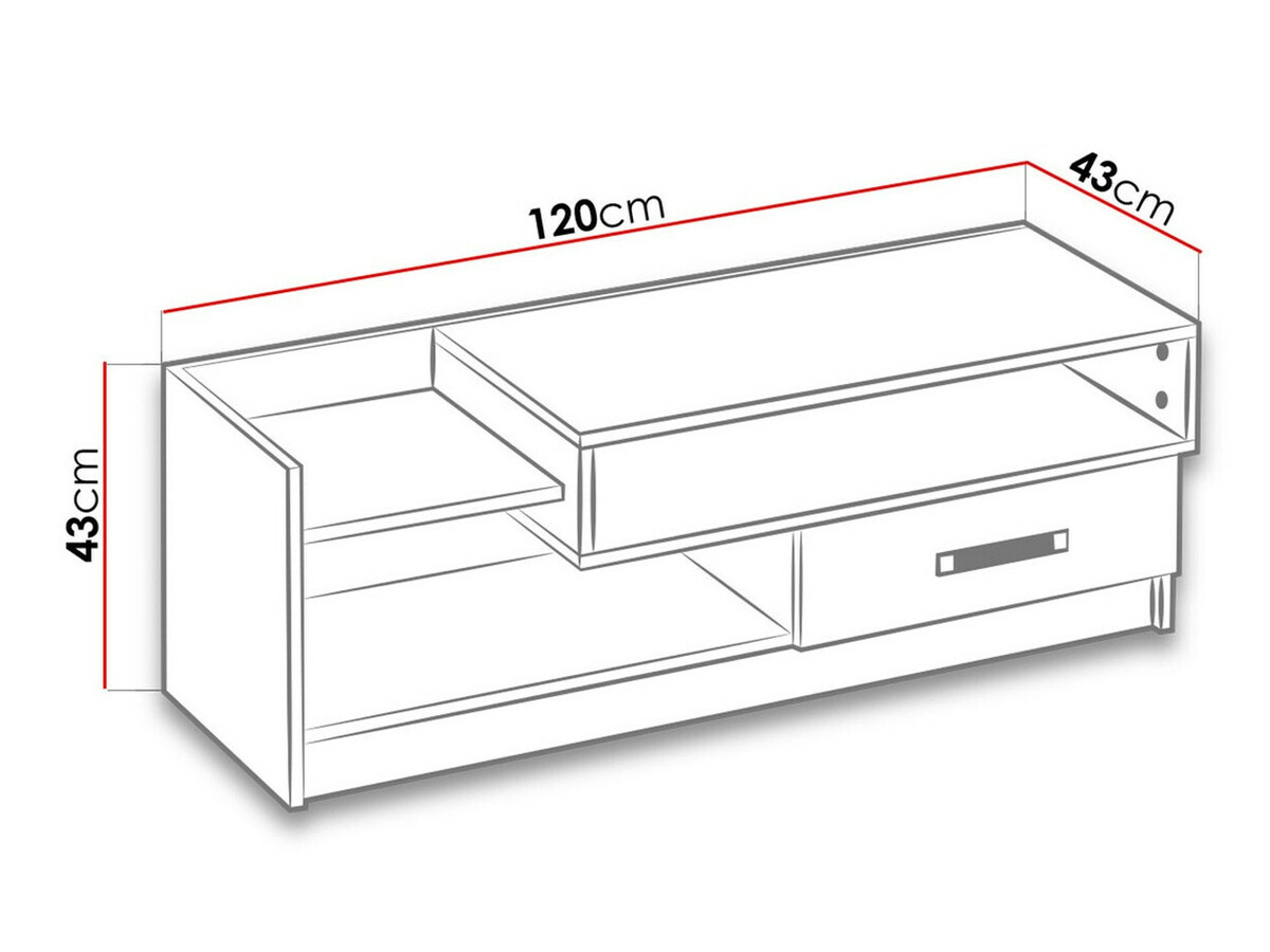 TV-meubel Lorlare 111 (Wit + Roze)